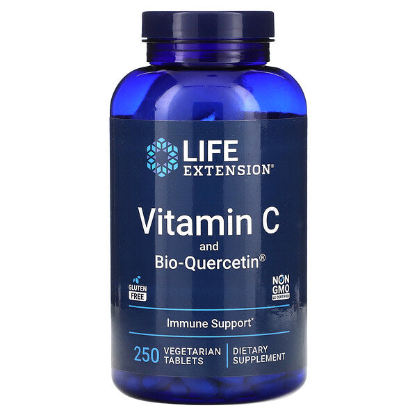 Life Extension Vitamin C və Bio Quercetin 250 Veqetarian Tablet