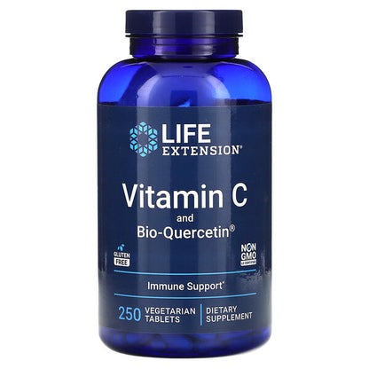 Life Extension Vitamin C və Bio Quercetin 250 Veqetarian Tablet