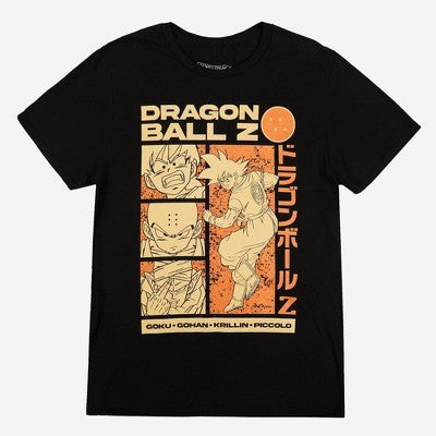 Kişi Dragon Ball Z Qısa Kollu Yuvarlaq Yaxa T-Shirt - Qara L