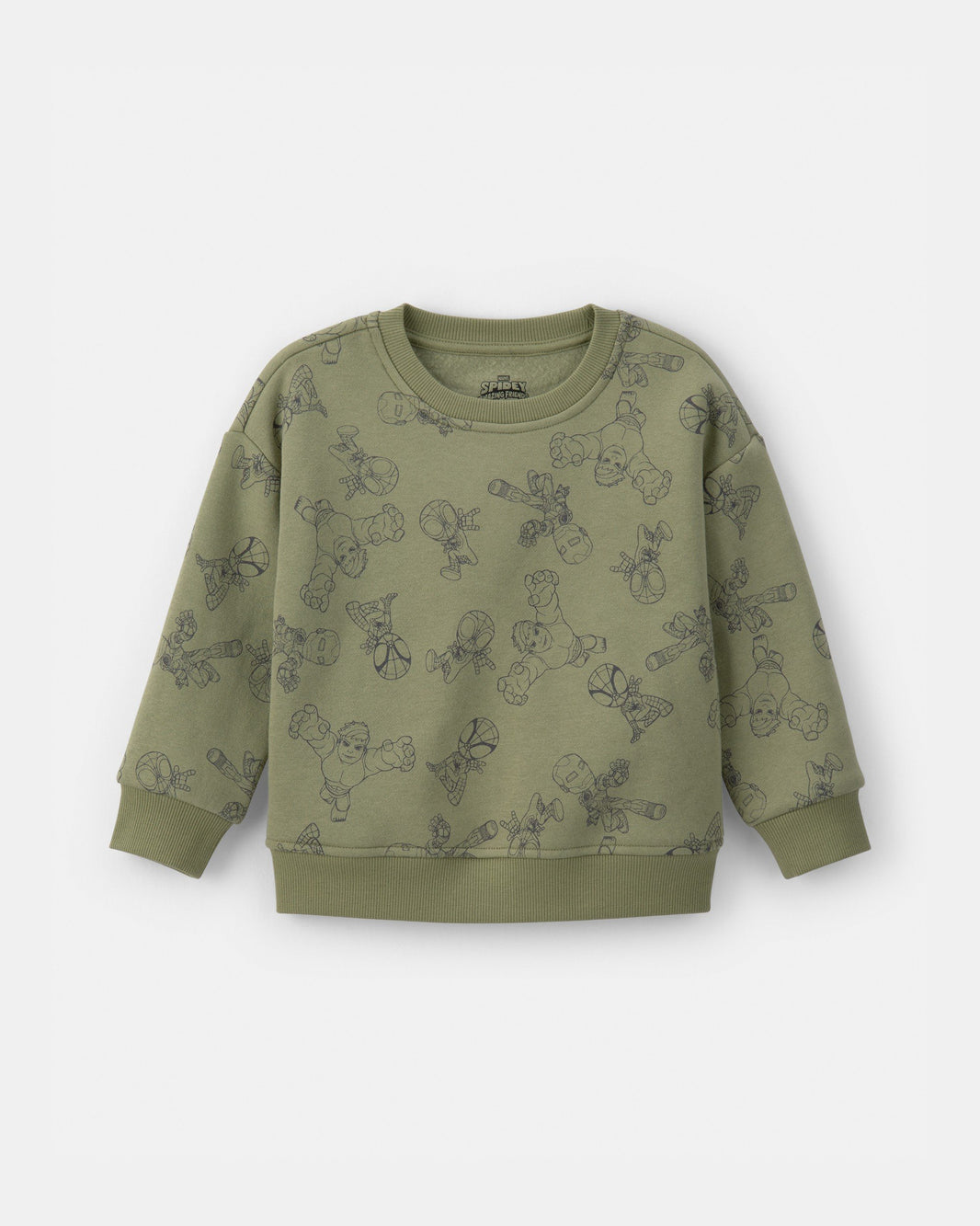 OshKosh B'gosh Uşaq Oğlan ©Marvel Fleece Pullover Huddi - Yaşıl