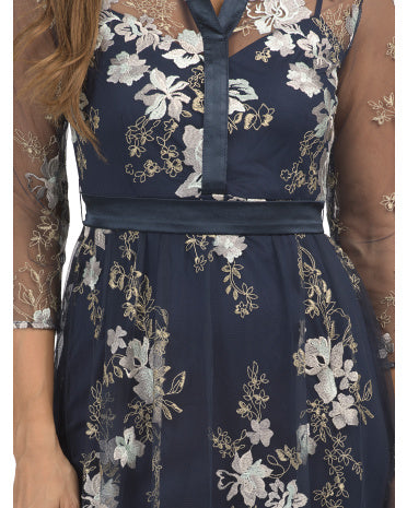 JS COLLECTIONS Azalea Çiçəkli Işlemə Geyim Köynək