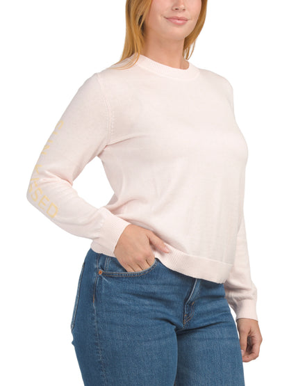 ALASHAN CASHMERE Kaşmir Qarışığı Günəş Toxunuşu Kollu Intarsia Sviter
