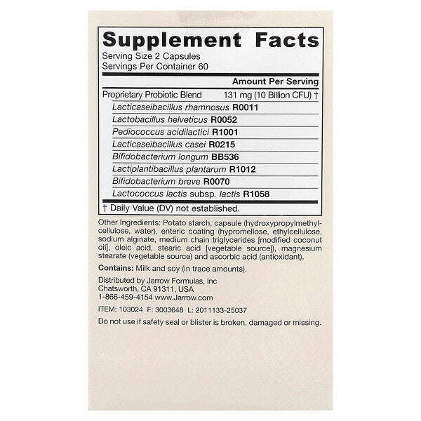 Jarrow Formulas Jarro Dophilus Eps 120 Veggie Caps 5 Milyar Cfu Per Kapsul YoxYox