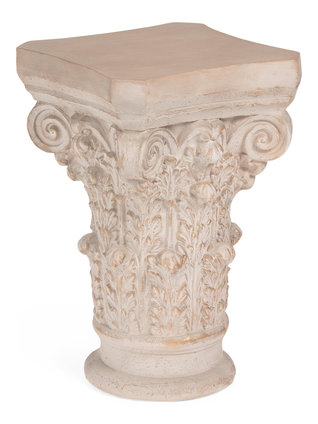 A&B HOME 16x24.5 Zərif Spiral Desenlı Metallik Aksesli Sütun Stendi