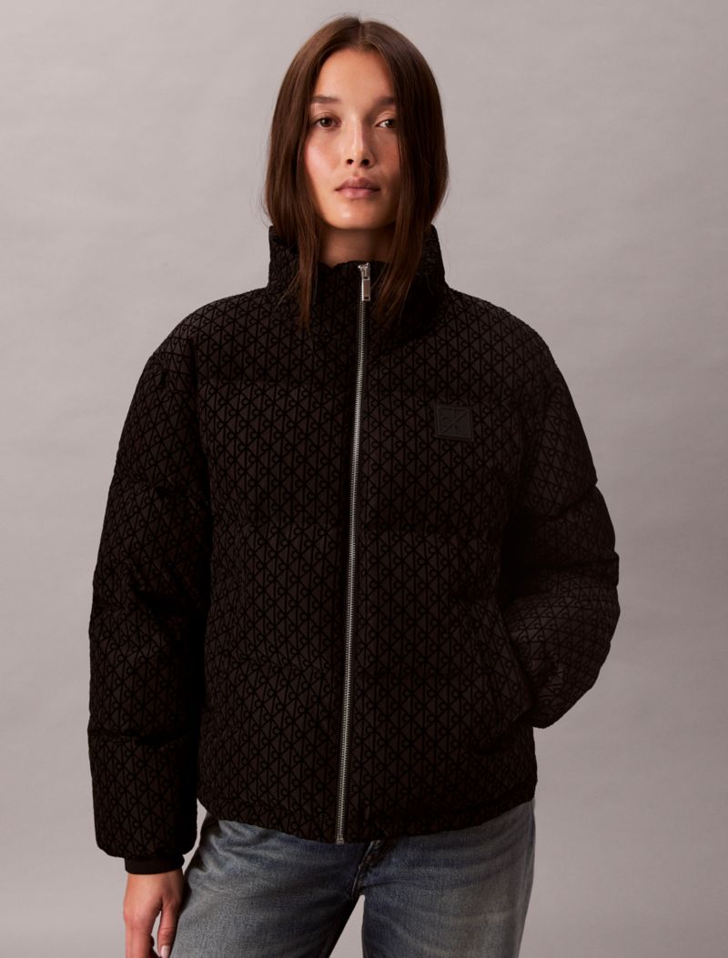 Calvin Klein Monogram Üzərində Dolgu Gödəkçə
