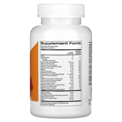 California Gold Nutrition Uşaqlar üçün Çeynənən Multivitamin A, C, E Vitamini və Alma Meyvə Tozu