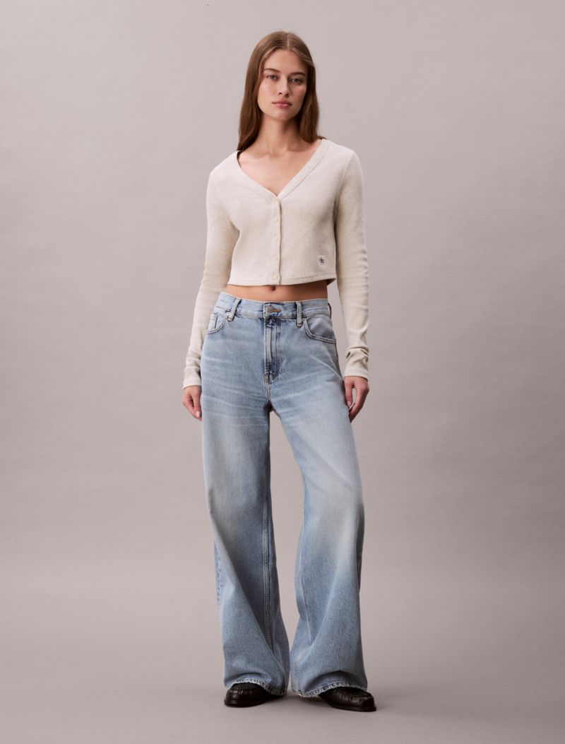Calvin Klein Rib Cropped Cardigan Qadın Kardiqanı