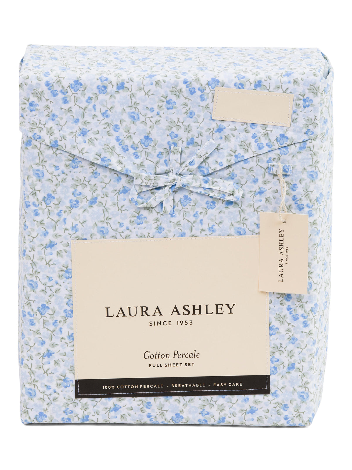 LAURA ASHLEY Pambıq Perkal Çiçəkli Çarşaf Dəsti