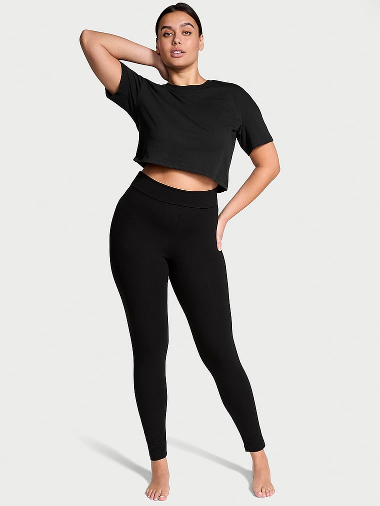 Victoria's Secret Qadın Pambıq Foldover Legging
