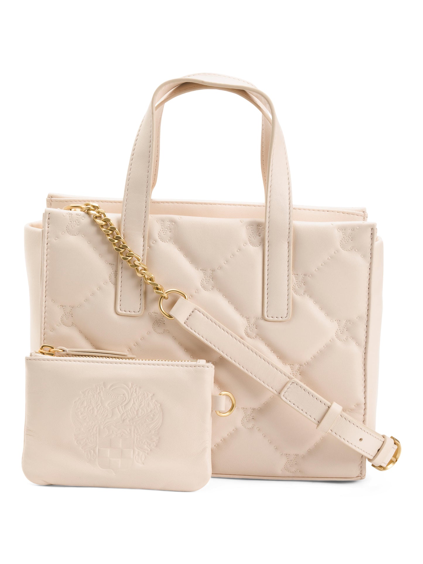 VINCE CAMUTO Dəri Barry Stegeli Çanta Kart Qabı ilə