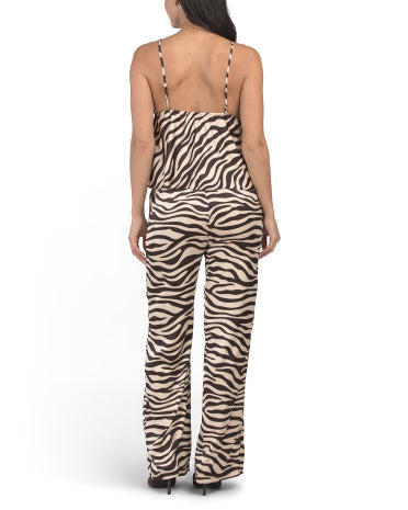 LOVE TREE 2 Hissə Zebra Dantel Bluzka və Şalvar Dəsti