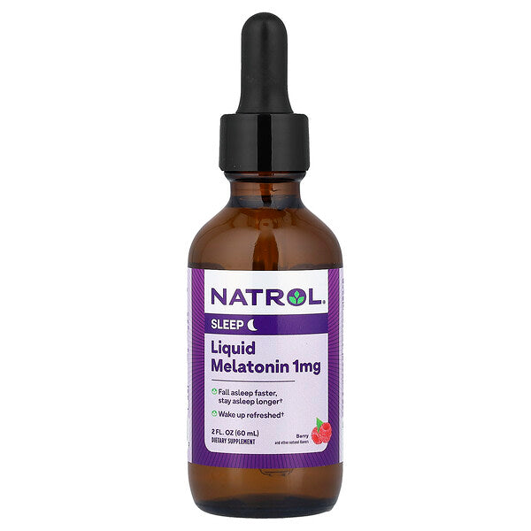 Natrol Liquid Melatonin Giləmeyvə 1 Mg 2 Fl Oz 60 Ml