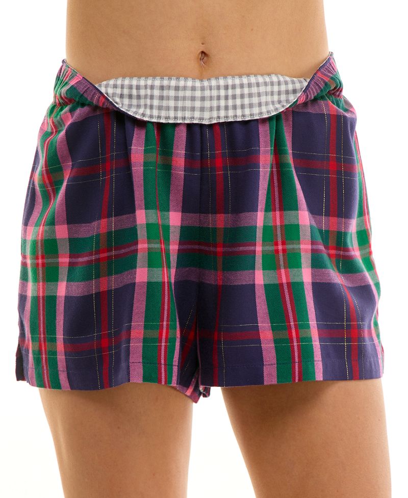 Roudelain Qadın Flannel Boxer Şort
