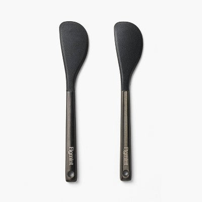Figmint 2 Ədəd Mini Spatula Seti Qara Mat - Paslanmayan Polad Bişirmə Qabları Ləvazimatları