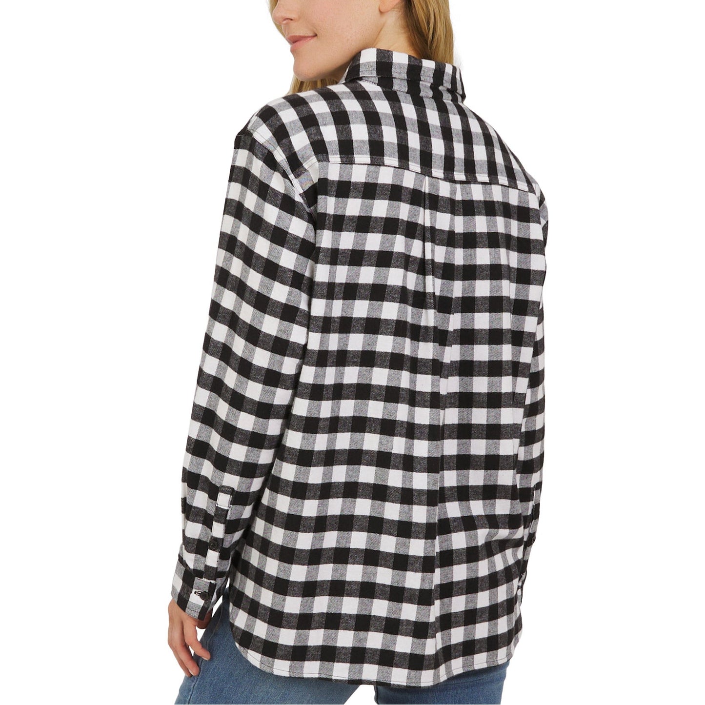 Lands' End Qadın Flannel Köynəyi Yaşıl Rəngi