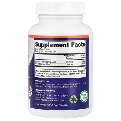Vitamatic Karbonil Dəmir Vitamin C 120 Tablet