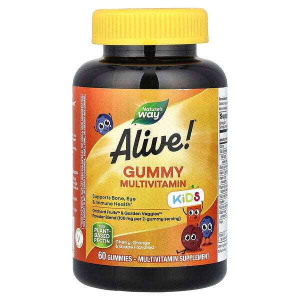 Nature S Way Alive Kids Gummy Multivitamin Qara Giles Portakal Uzum 60 Gummies YoxYox