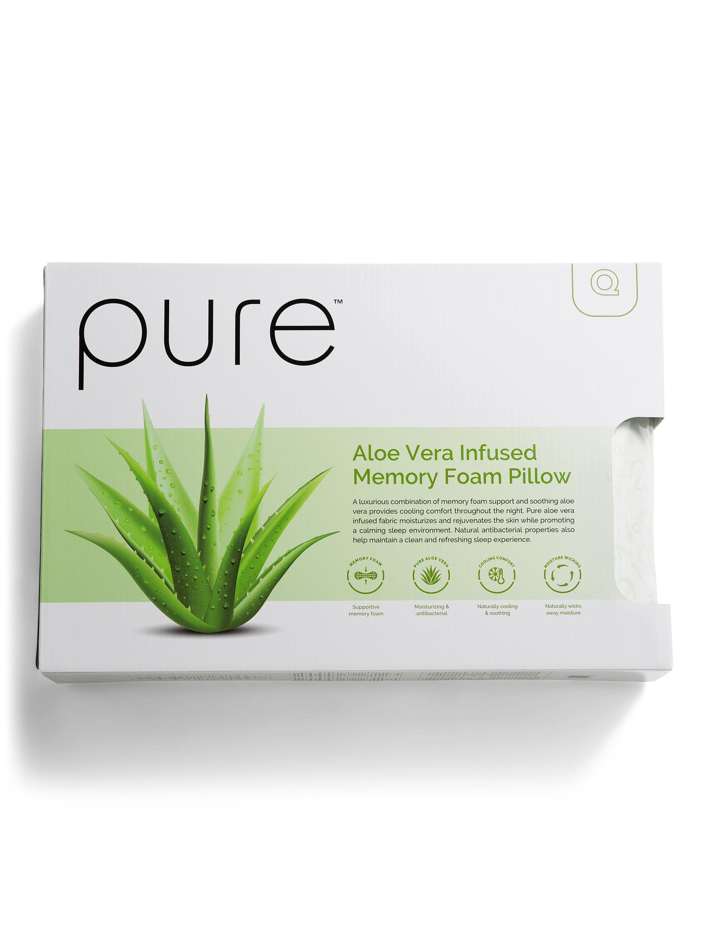 PURE 20x28 Aloe Vera Yaddaş Köpüğü Yastıq