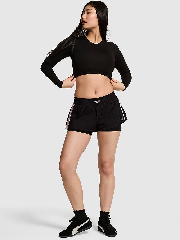 PINK Lightweight Woven Run Shorts