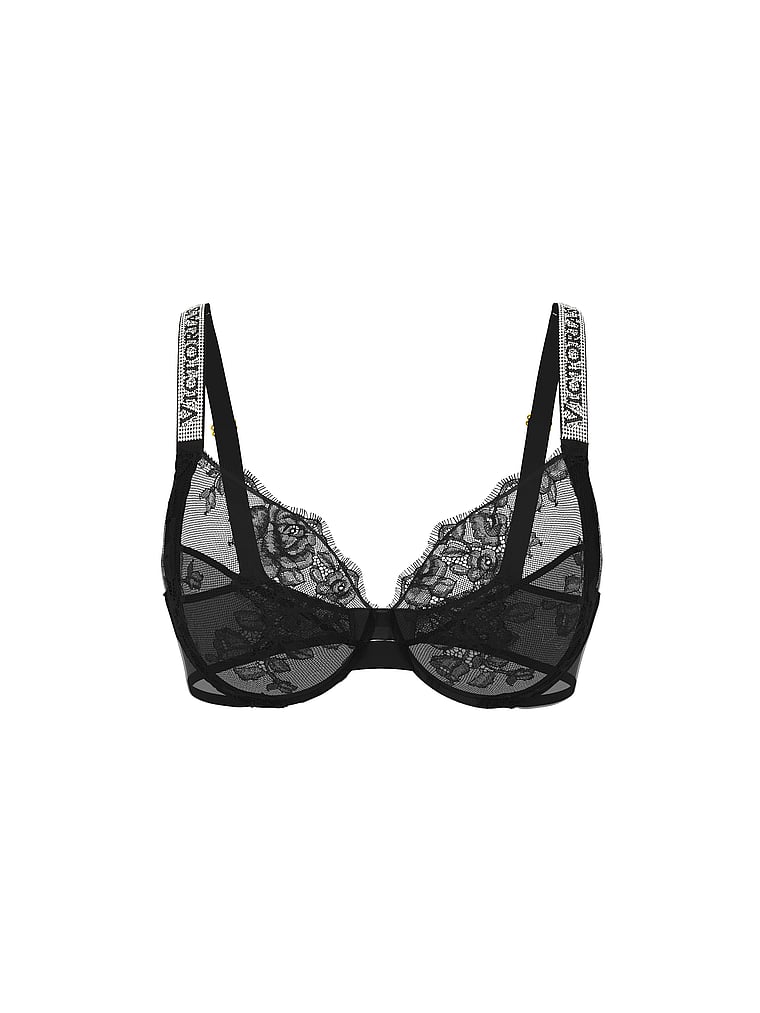 Victoria's Secret Fabulous Parlaq Tüllü Dantel Açılmamış Tam Fincan Sütyen
