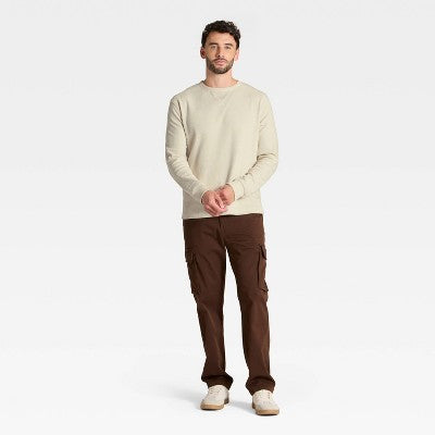 Goodfellow & Co Kişi Vintage Teksturlu Kryu Boyunlu Uzun Qol Köynəyi Ağ XL