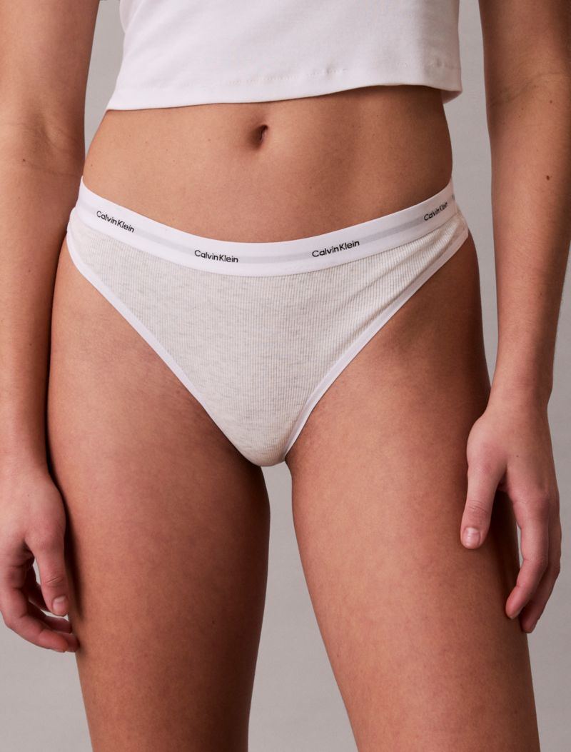 Calvin Klein Pamuk Elastik Qabırğalı Tanga