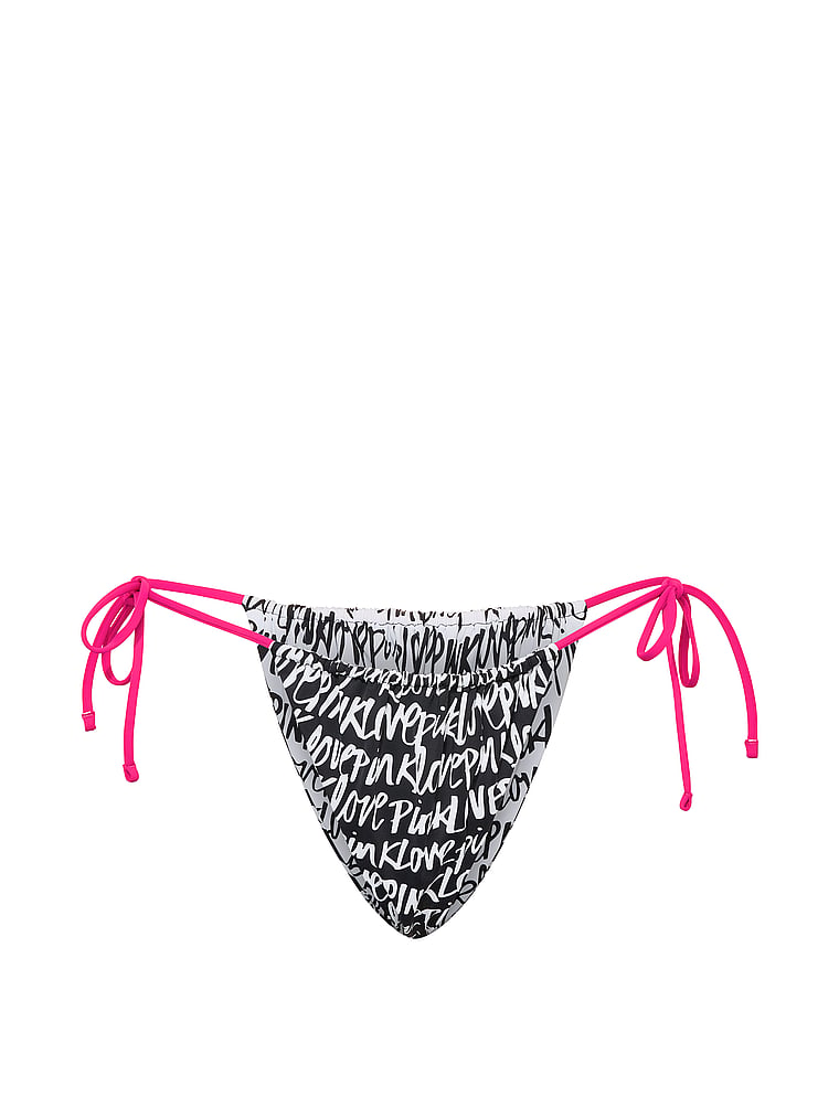 PINK Çevrilən Yan Bağlamalı Çeeki Bikini Altı