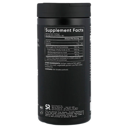 Sports Research Omega-3 Balıq Yağı 180 Softgel