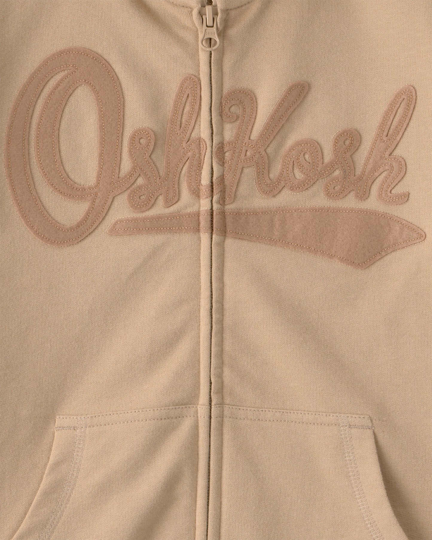 OshKosh Uşaq Logo Zip-Up Huddi - Bej