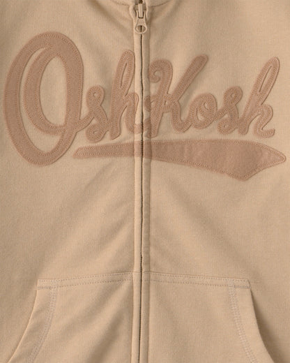 OshKosh Uşaq Logo Zip-Up Huddi - Bej