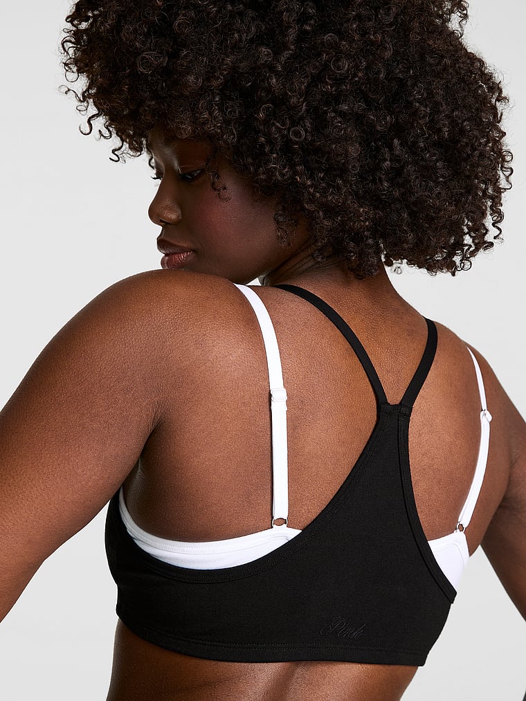 PINK All-Day Cotton™ Double Up Henley Bra