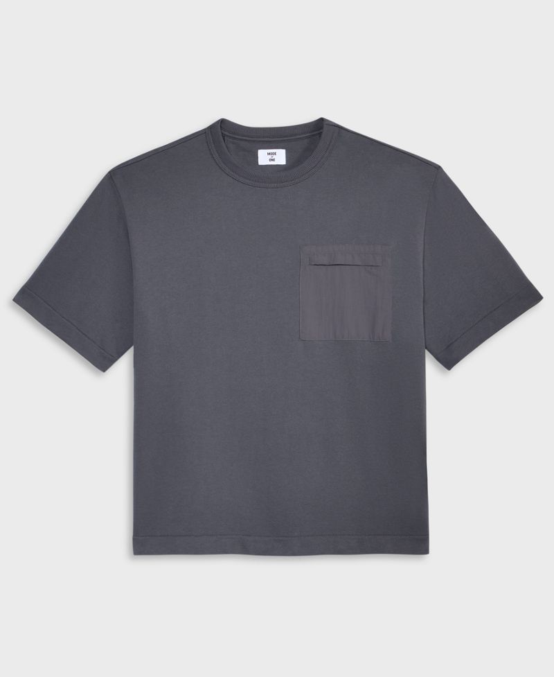 Mode of One Kişi Rahat Oturumlu Fransız Terisi Cibli T-Shirt