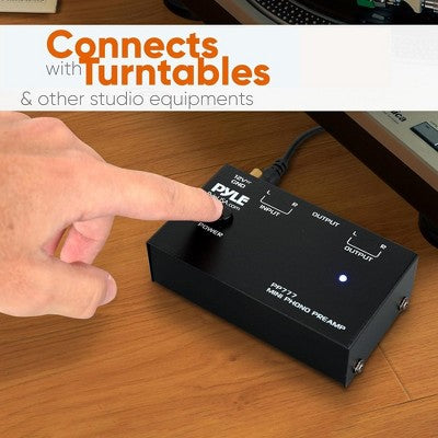 Pyle Phono Turntable Preamp Mini Elektronik Audio Stereo Preamplifier RCA Girişli PP777