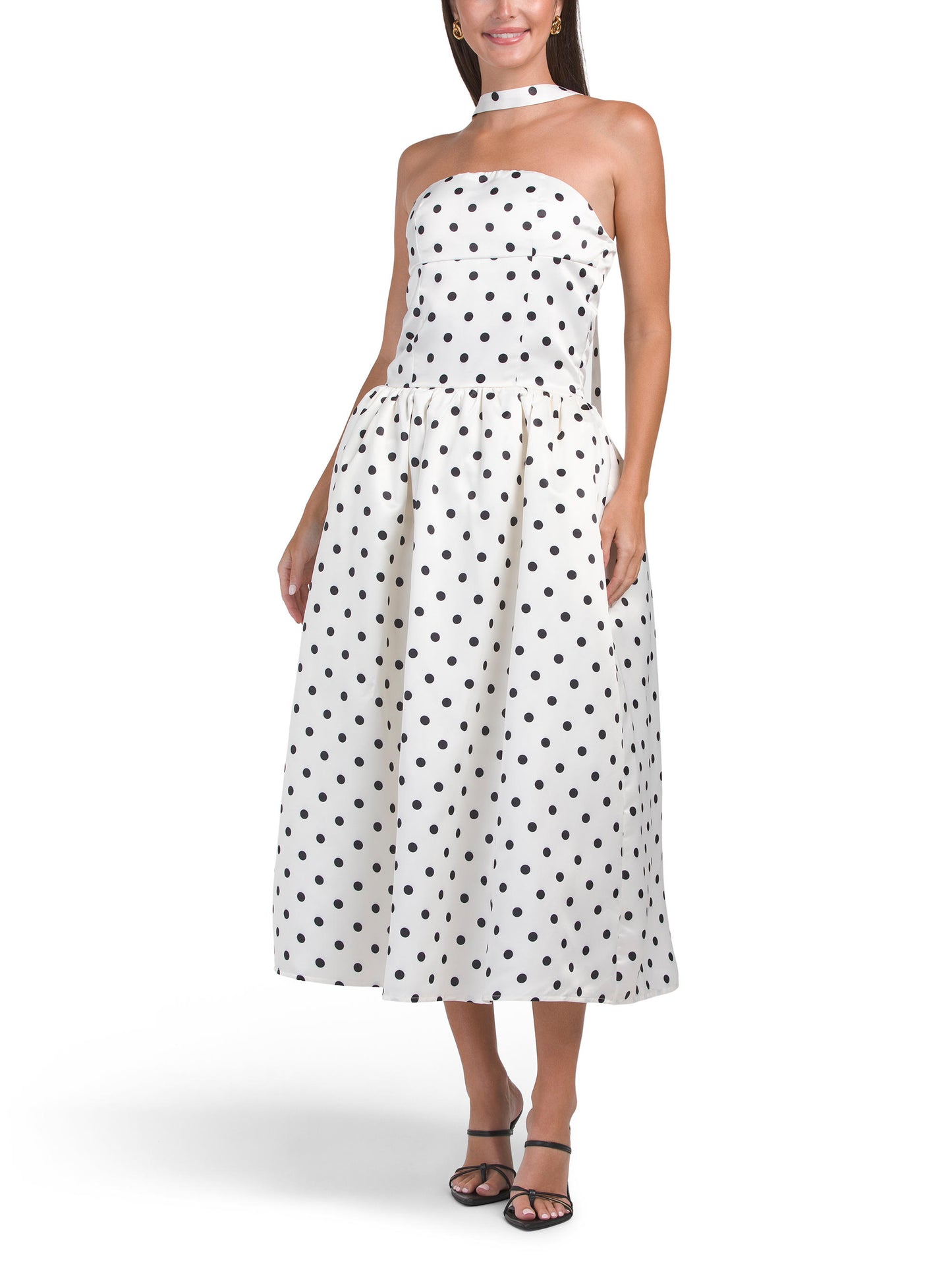 DALIA MACPHEE Askısız Nöqtəli Deseni Aşağı Beli Geyim