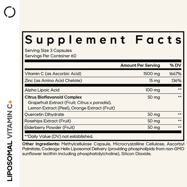 Codeage Liposomal C Vitamini 180 Bitki Kapsulu