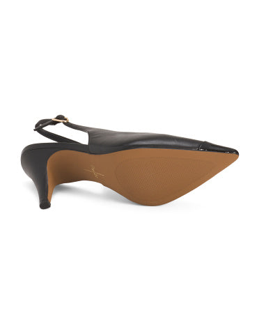 LINEA PAOLO Leather Niyka Slingback Pumps