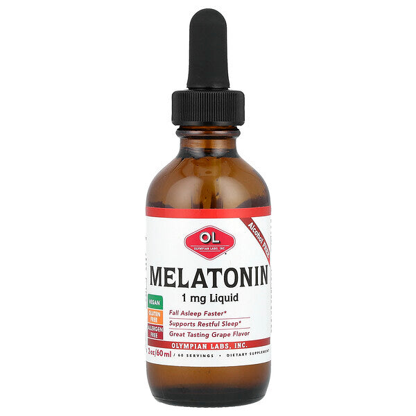 Olympian Labs Melatonin Spirtli Olmayan Üzüm 1 Mg 2 Oz 60 Ml