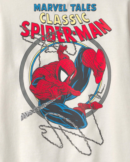 OshKosh B'gosh Oğlan Marvel Spider-Man Fransız Trikotaj Hoodie - Ağ
