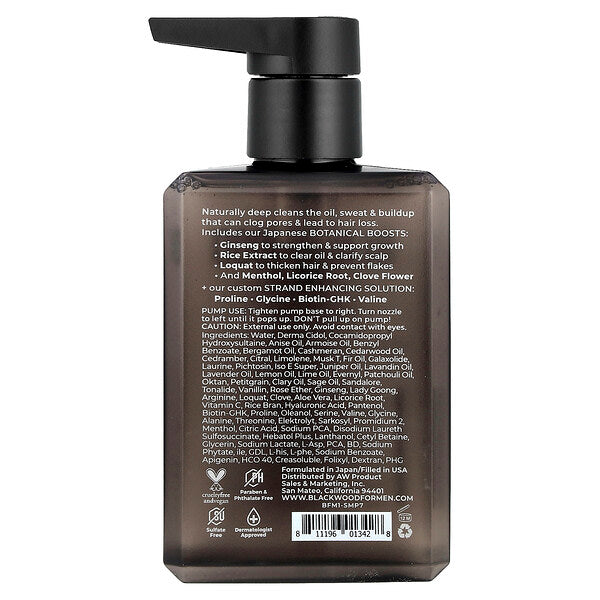 Blackwood Kişi Üçün Aktiv Gündəlik Şampun Normal, Yağlı və Seyrək Saç Üçün 200ml