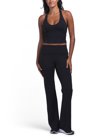 HARMONY &amp; BALANCE 2 Parçalı Raf Bikinisi Halter Bluzka və Qatlanan Şalvar Dəsti