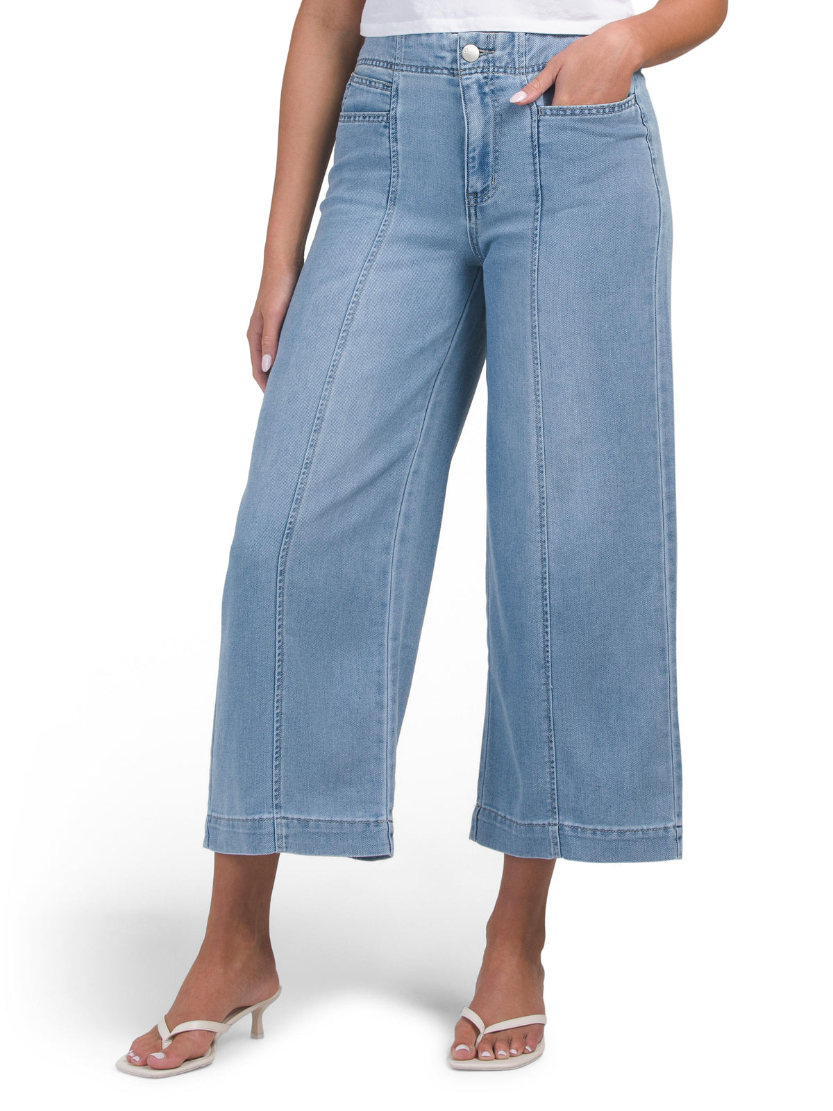 D. JEANS NEW YORK Seam Detaylı Yüngül Culotte Cins