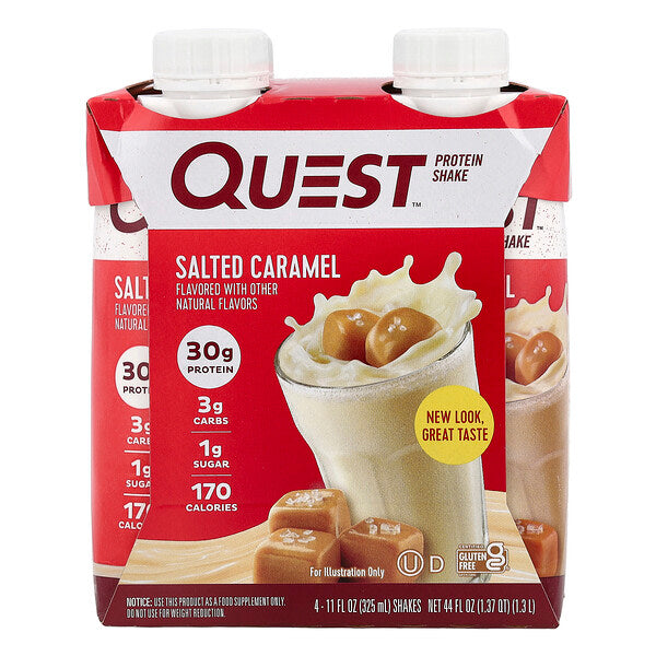 Quest Nutrition Protein Shake Şorlu Karamel 4 Ədəd 325 ml