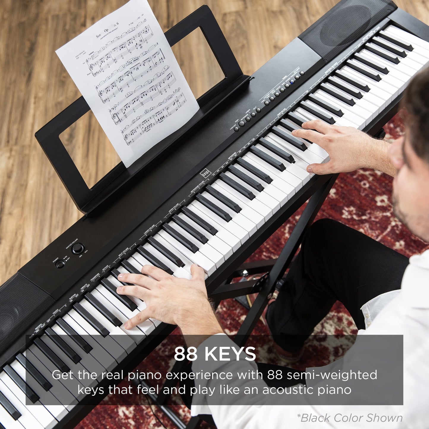 Best Choice Products 88 Klavişli Tam Ölçülü Rəqəmsal Pianino Ağ