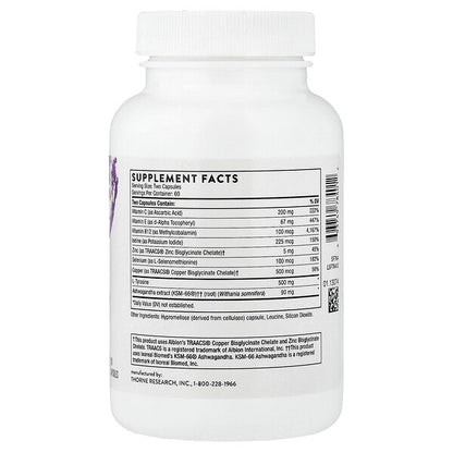 Thorne Thyroid Health Complex Yod və Selenium ilə 120 Kapsul