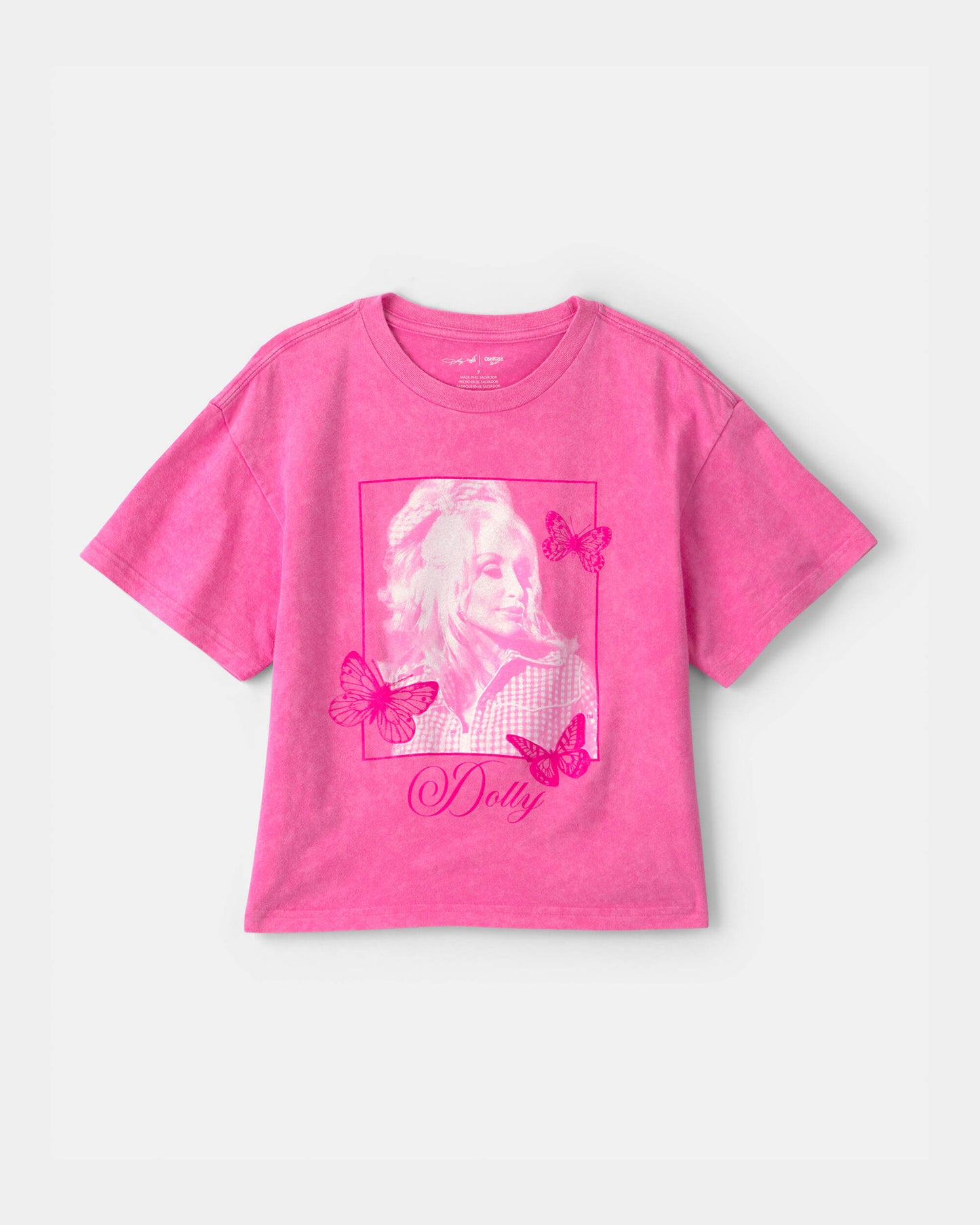 OshKosh B'gosh Qız Dolly Parton Qrafik Köynəyi - Çəhrayı
