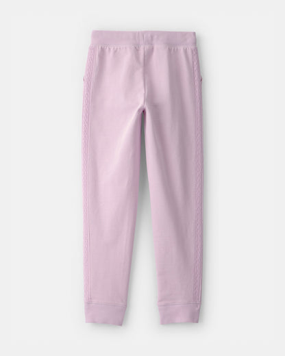 OshKosh B'gosh Qız Uşaq Bağcıqlı Örme Joger - Bənövşəyi