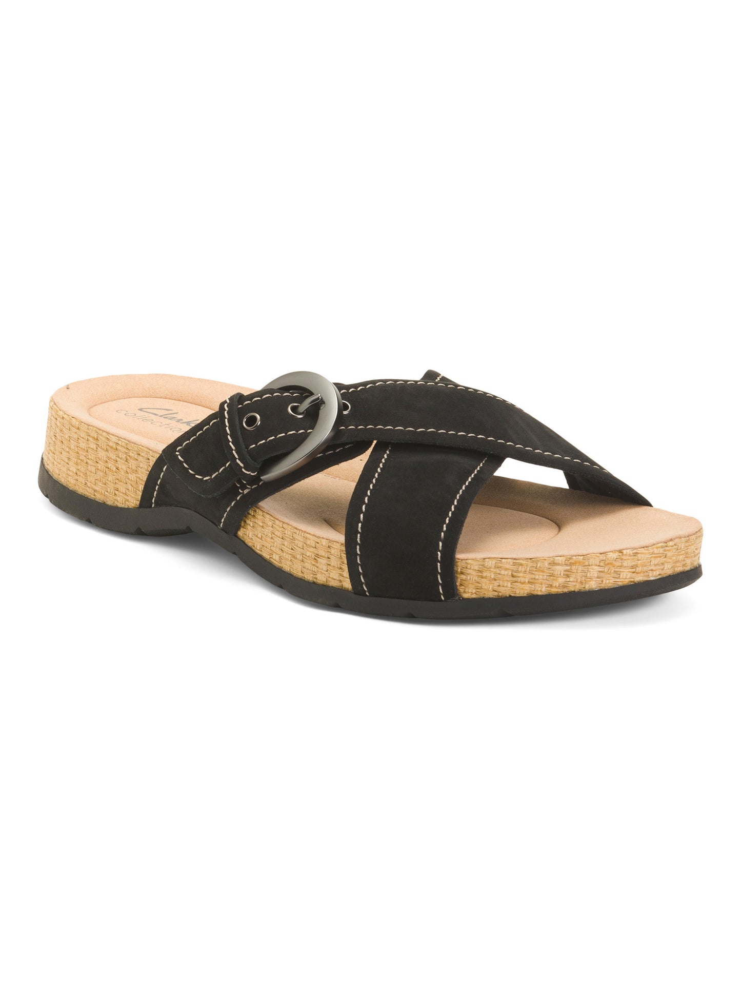 CLARKS Nubuck Dəri Reileigh May Rahat Sandalları