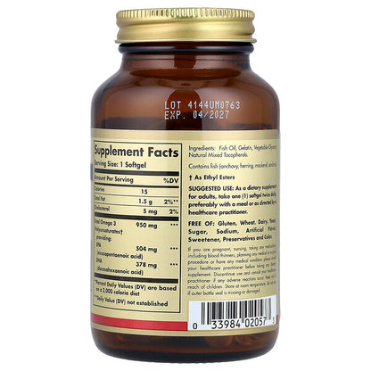 Solgar Omega-3 EPA DHA Üçlü Güc 950 mg 50 Softgel