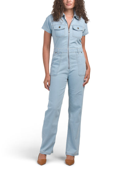 BEBE Denim Boiler Suit