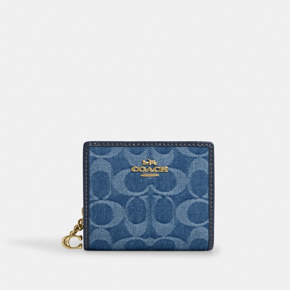 Coach Snap Cüzdan Signature Denim Kolleksiyasında